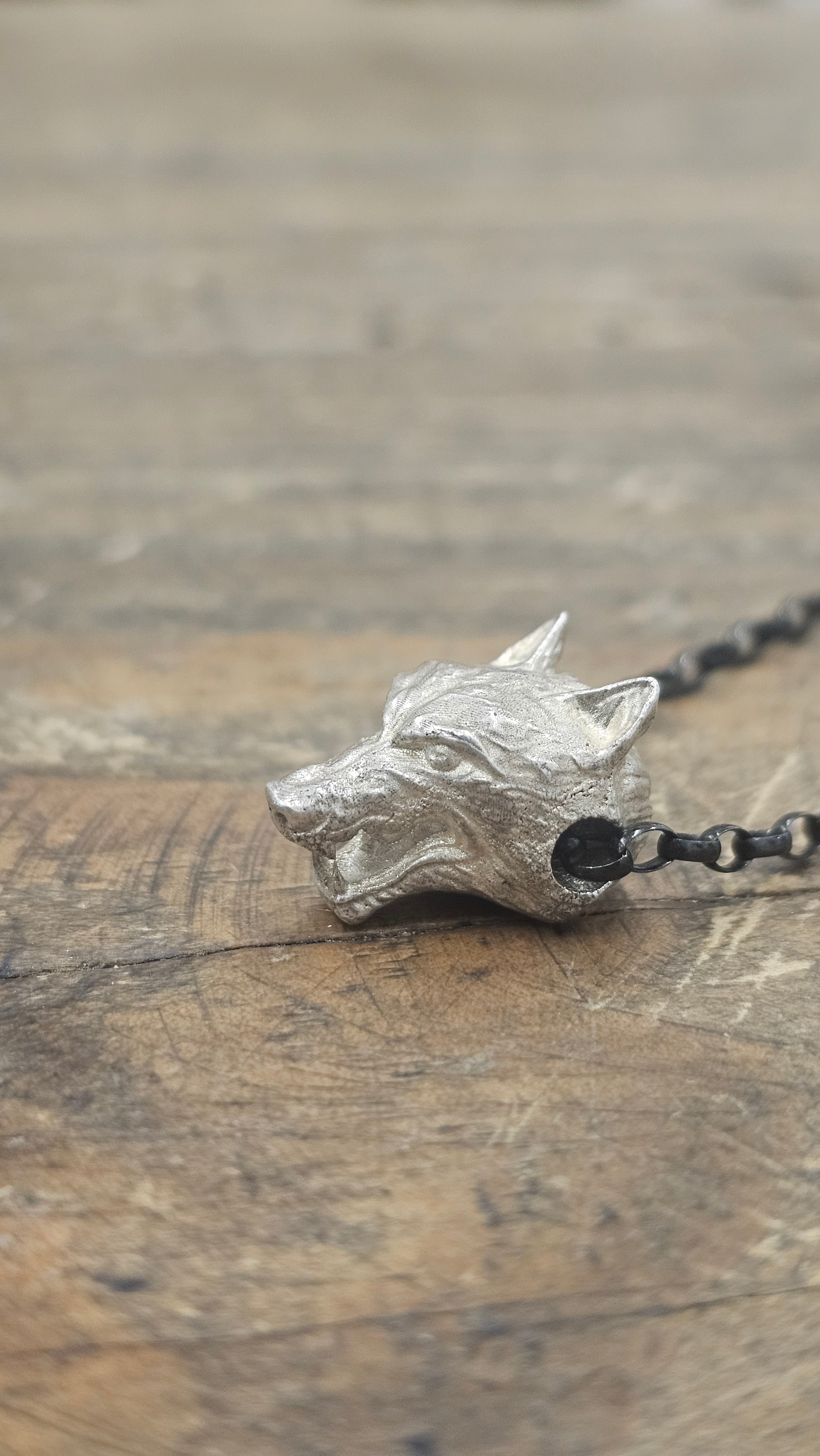 Wolf Pendant with Chain 45cm