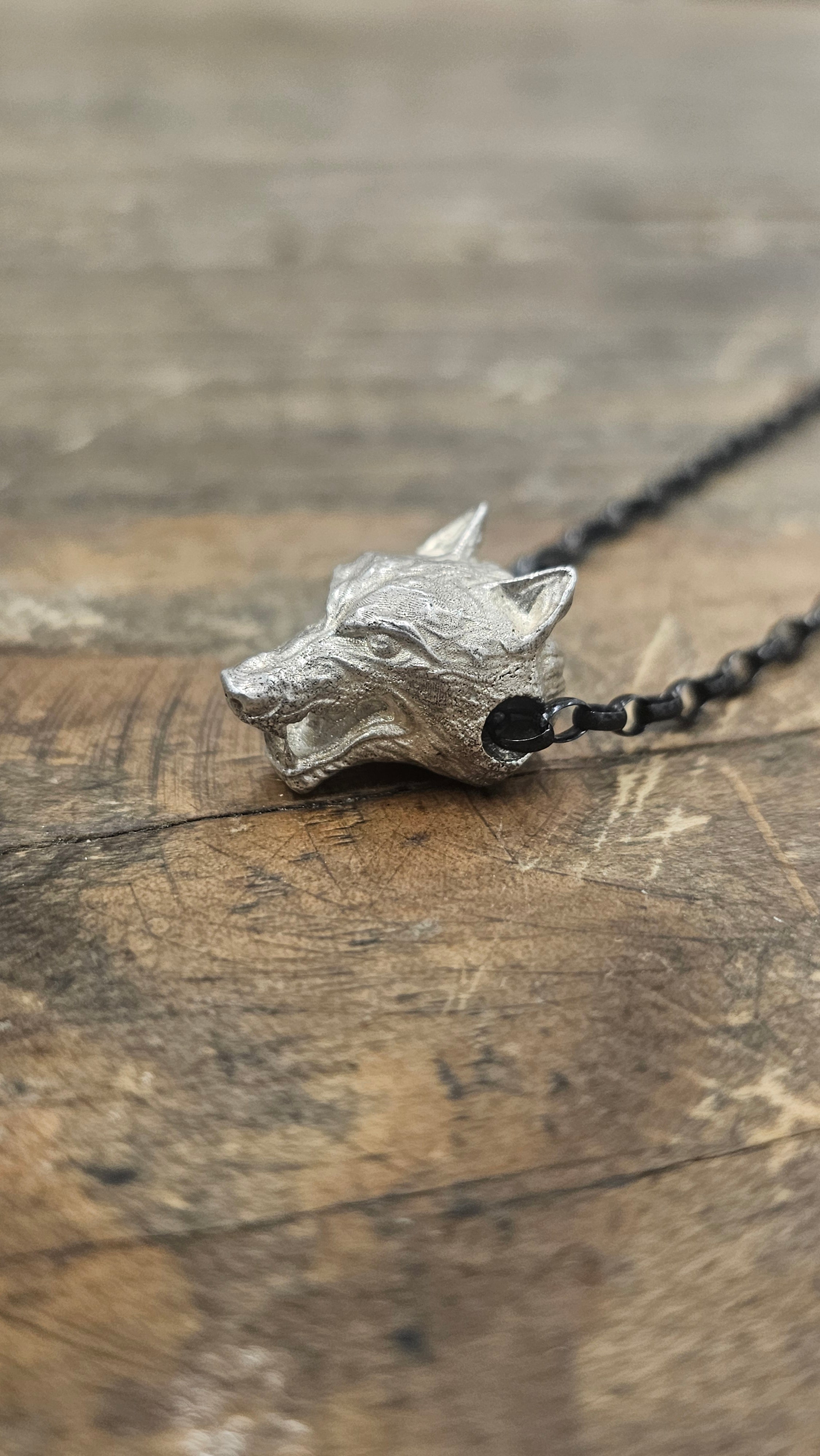 Wolf Pendant with Chain 45cm