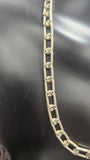 Solid Silver Chain with Black Diamonds