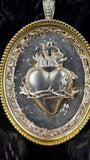 Sacred Heart Wire Crown Silver Goldplated