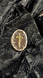 Cross and Snake Ring