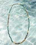 ONE OF A KIND ROSARY STYLE NECKLACE 

Tiger Eye and Turquoise Beads with Silver Elements

4mm beads

Handmade in Mykonos 